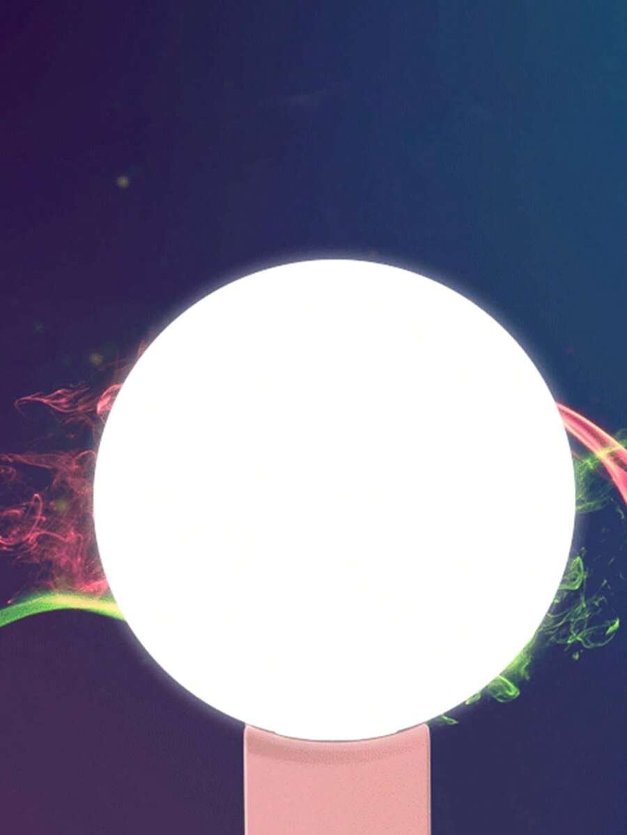 SHEIN LED ضوء سيلفي حلقي  محمول بمشبك أبيض