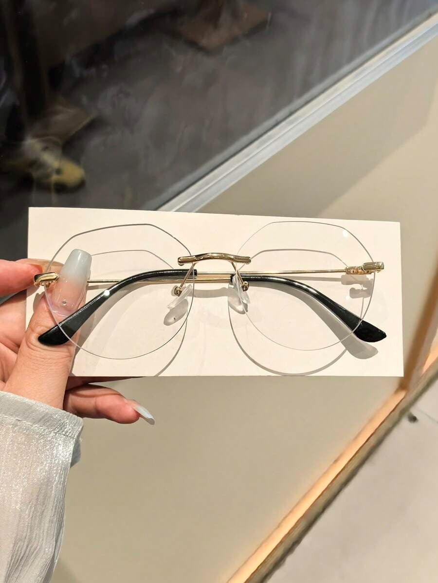 SHEIN نظارات بإطار مستطيل بلا حواف