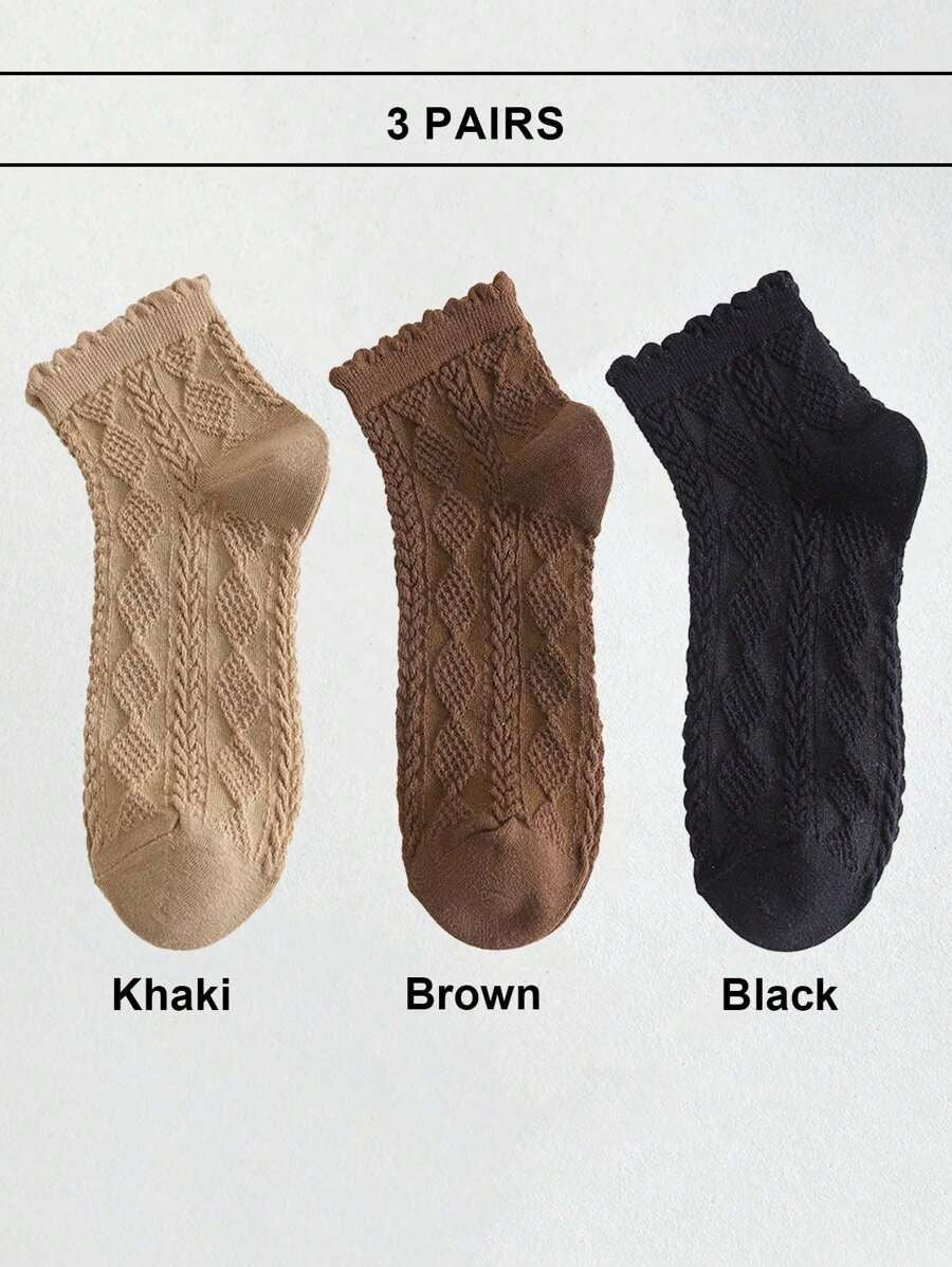 SHEIN  جوارب كاحل دانتيل نسائية خفيفة