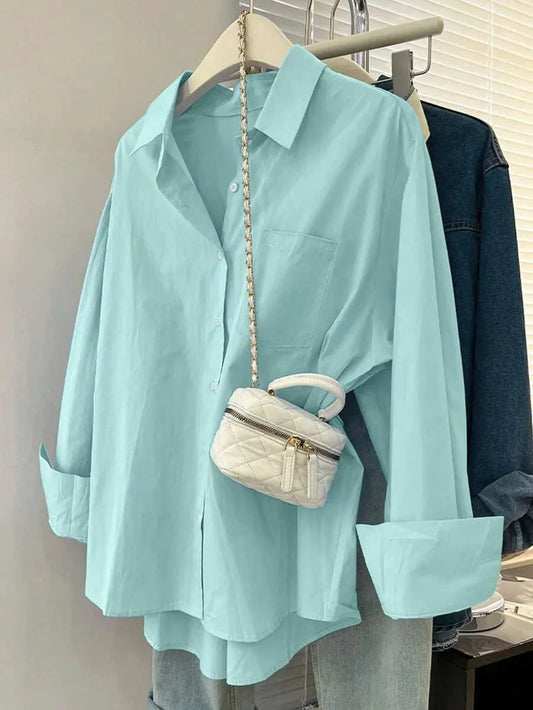 SHEIN INAWLY بلوزة نسائية كاجوال فضفاضة