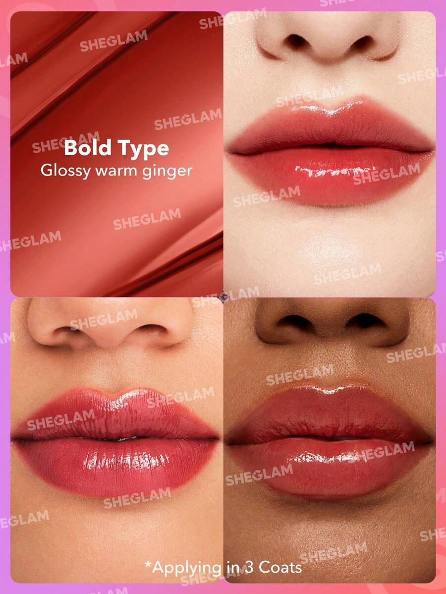 SHEGLAM Bold Type أحمر شفاه لامع