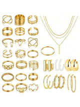 SHEIN طقم مجوهرات ذهبي أنيق