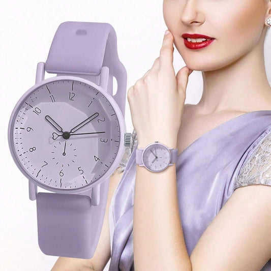 SHEIN ساعة معصم إلكترونية نسائية بسوار سيليكون وأرقام عربية