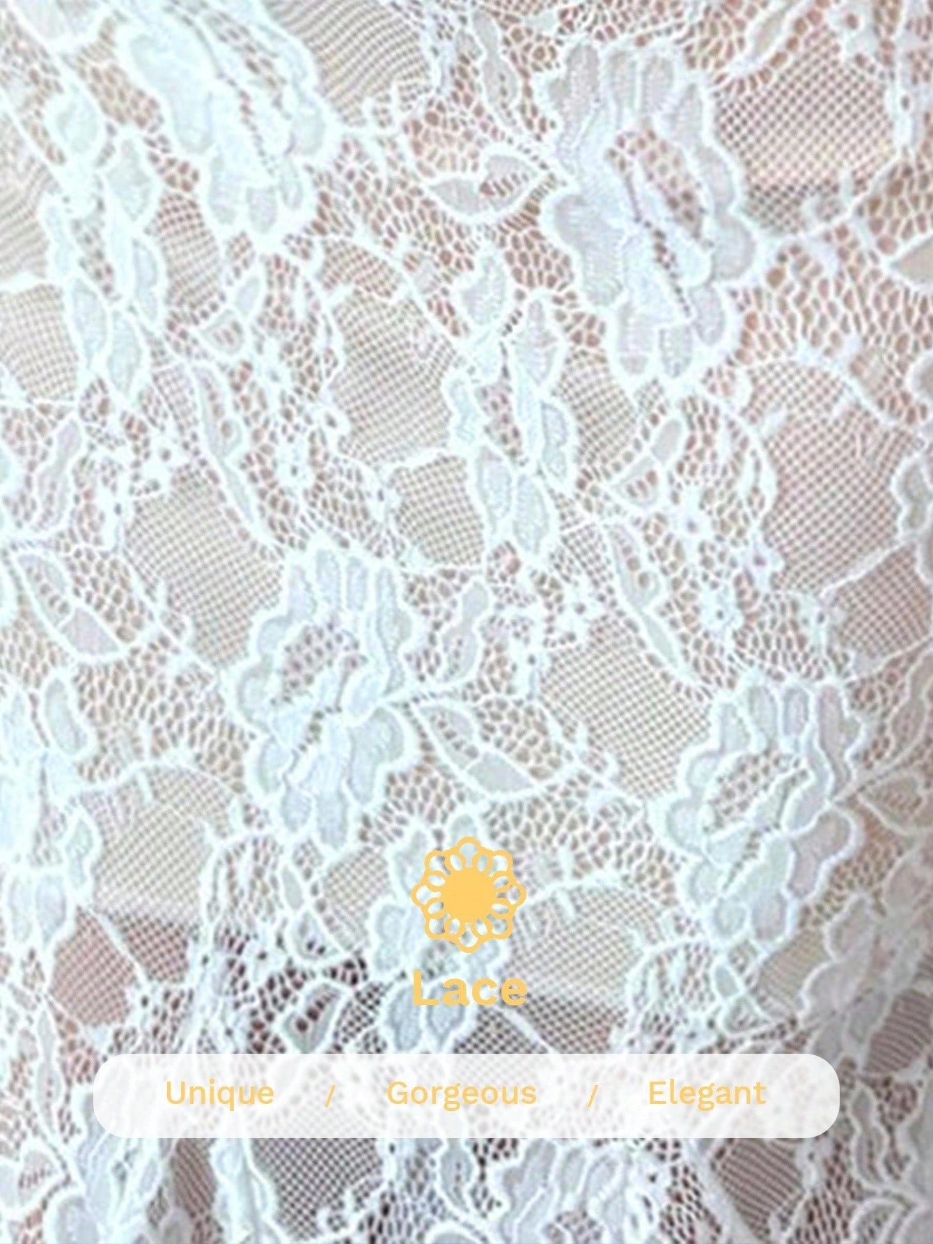 SHEIN Elenzga فستان محبوك أبيض بكتف مائل وفتحات دانتيل