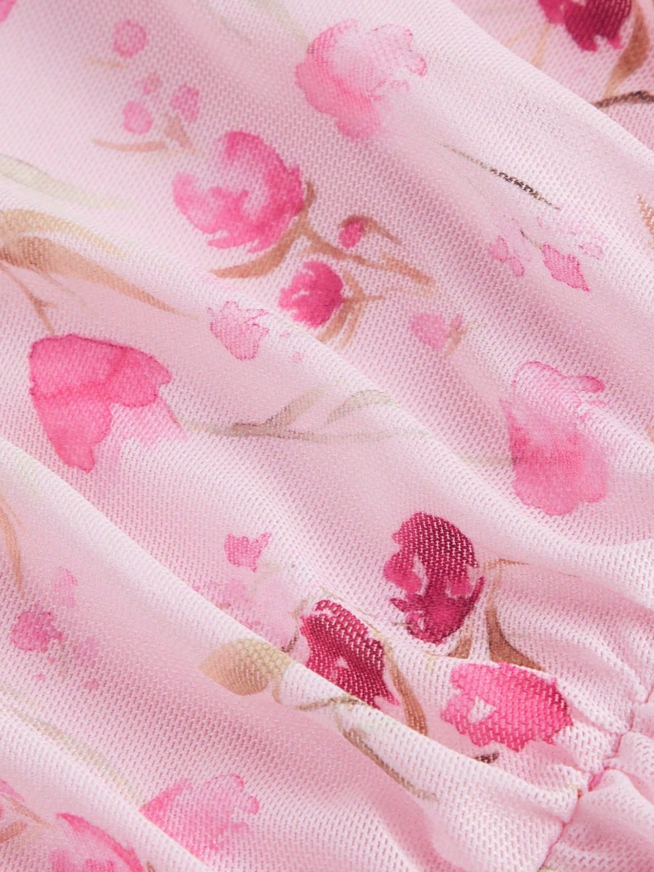 SHEIN MOD فستان طويل وردي مزخرف بالزهور للصيف