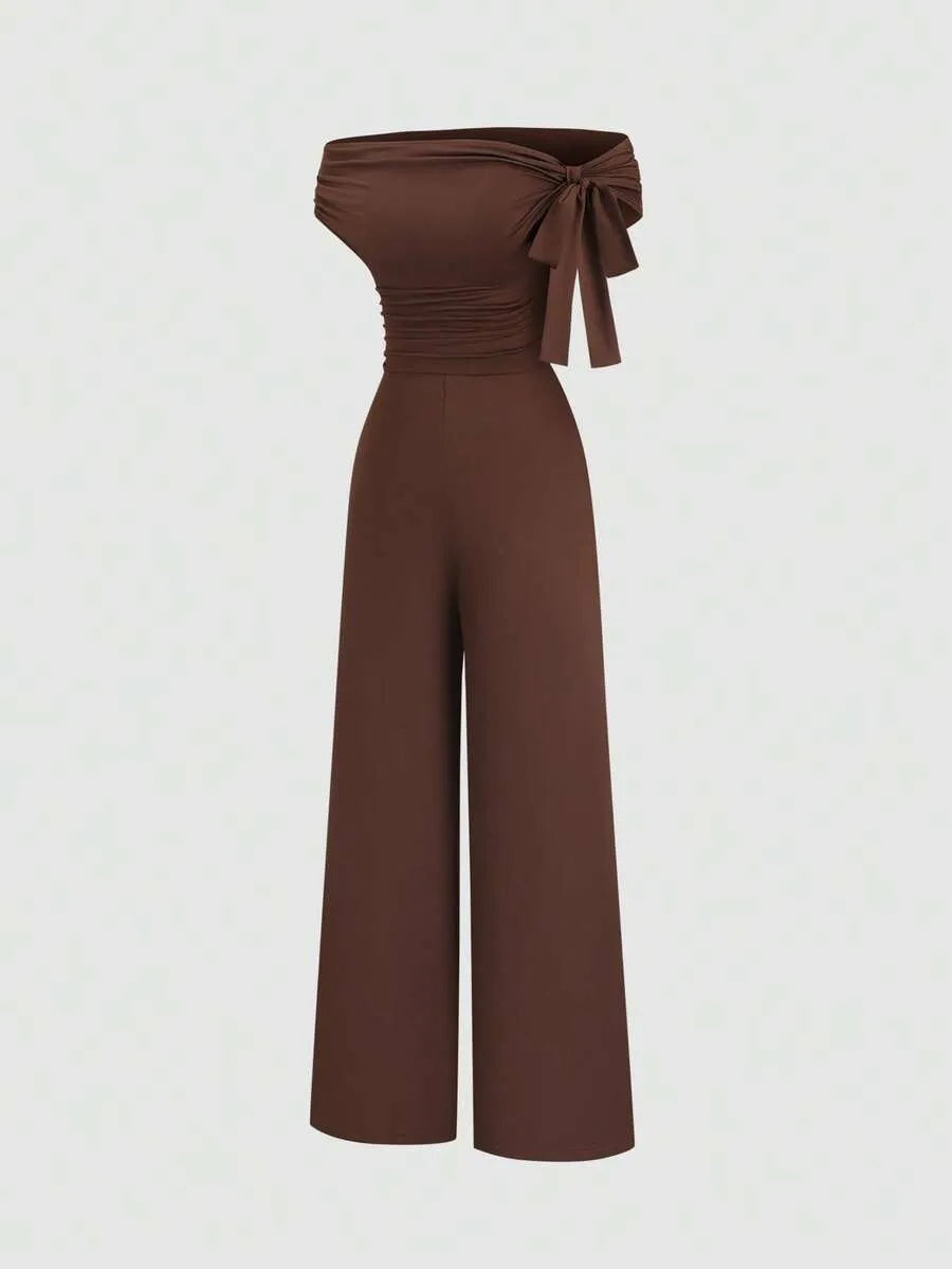 SHEIN Sweetra جمبسوت نسائي بكتف واحد