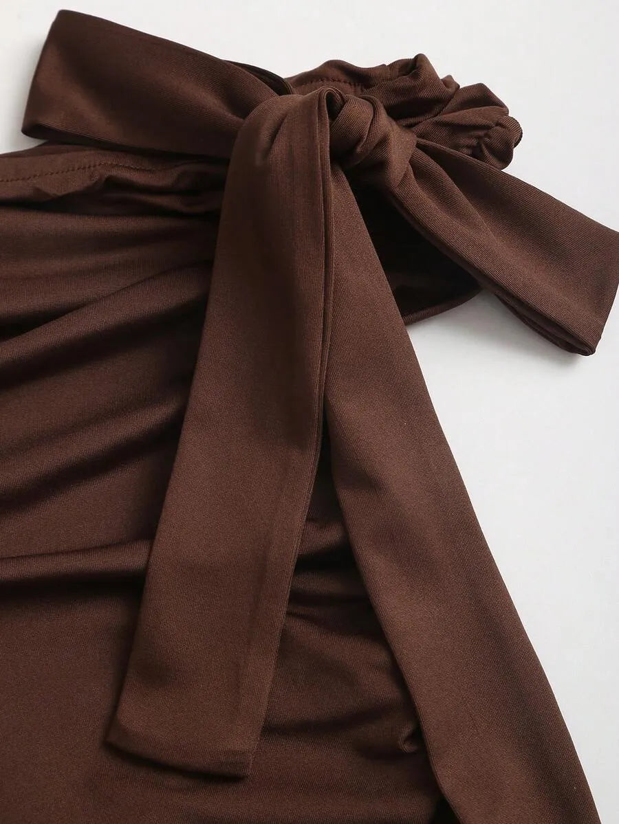 SHEIN Sweetra جمبسوت نسائي بكتف واحد