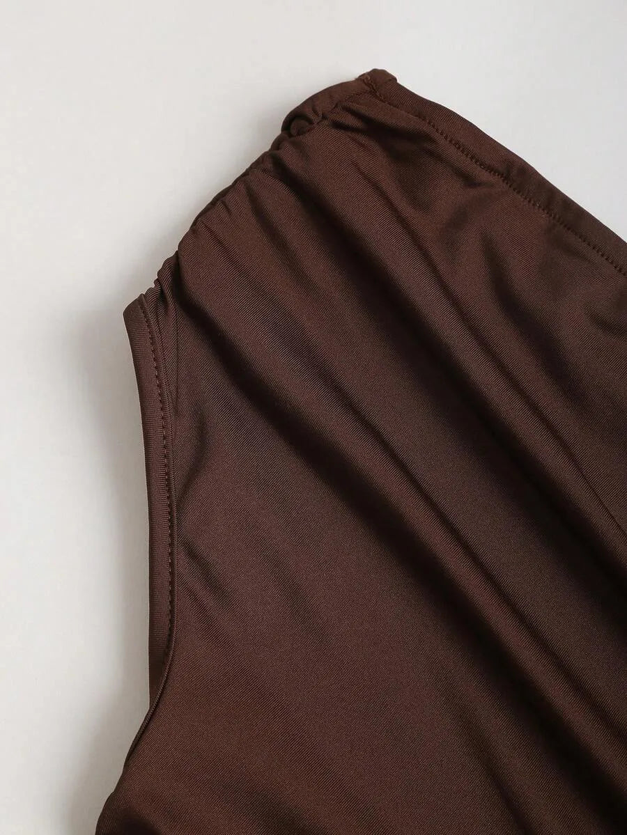 SHEIN Sweetra جمبسوت نسائي بكتف واحد