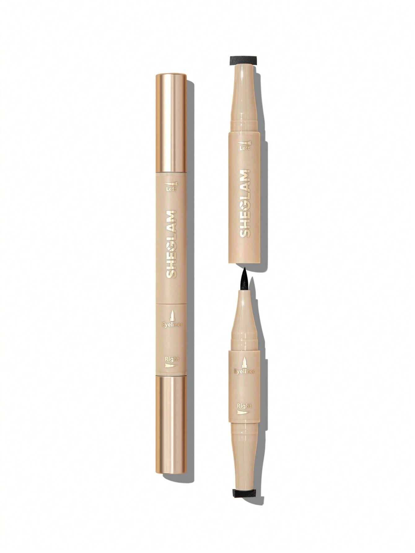 SHEGLAM Get Foxy Eye Stamp & Liner Pen 3 in 1 Waterproof Liquid Eyeliner Pencil Cat Eye Smudge-Proof Long-Lasting Easy to Use Eyeliner Beginner Eye Make up Black Friday Sale Eyeliner