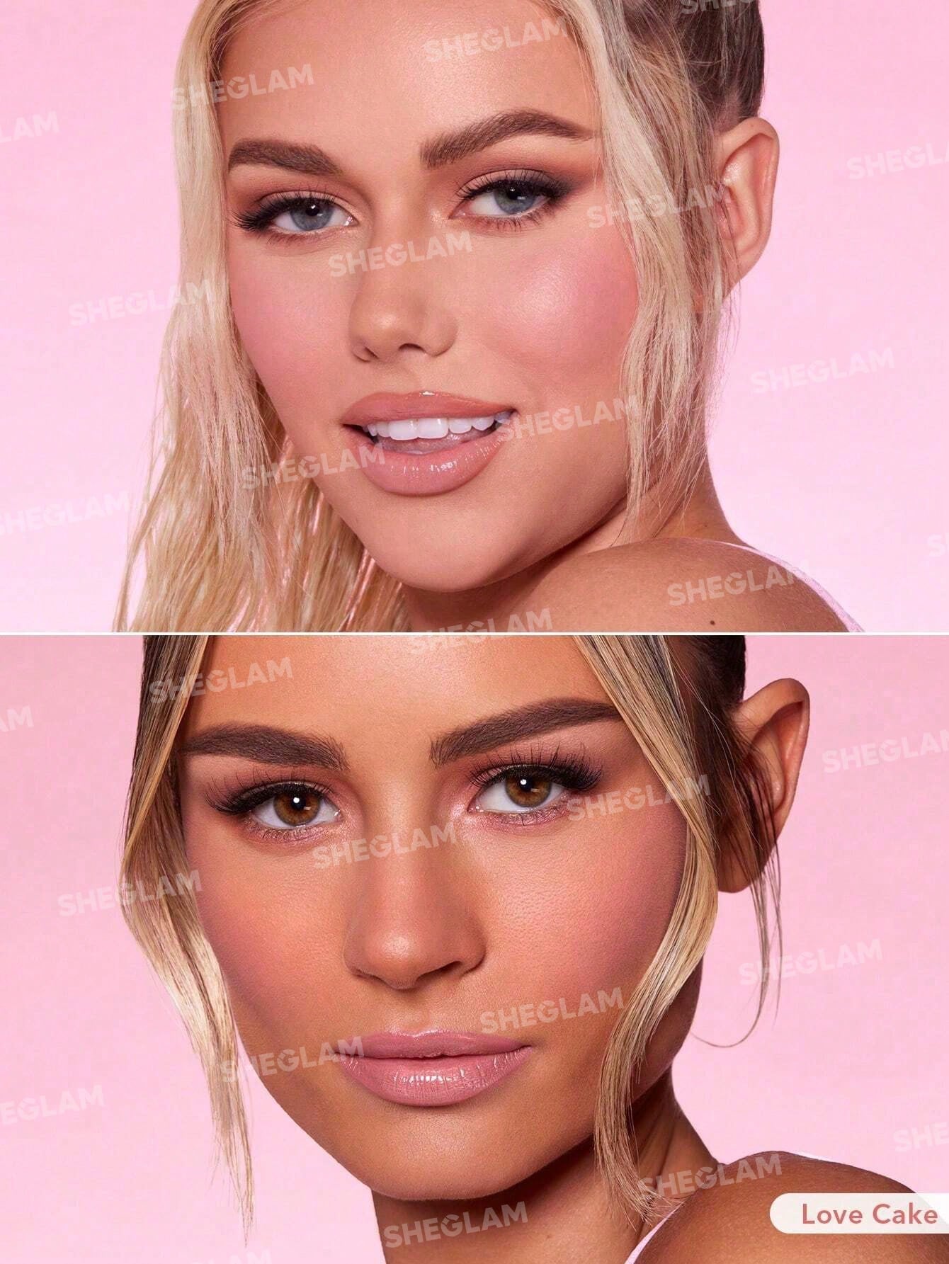 SHEGLAM Color Bloom Liquid Blush Matte Finish-Love Cake Gel Cream Blush Long Lasting Non-Fading Highly Pigmented Lightweight Long Wear Smooth Blusher Black Friday Winter Pink Brown Gifts Blush