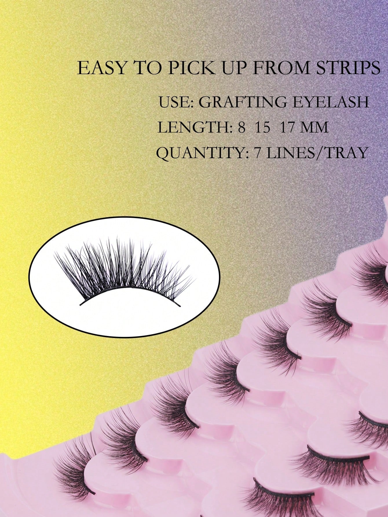 7 Pairs/Set Half Length 3D False Eyelashes, Artificial Mink, Natural Cross Laying & Messy Cat Eye Makeup