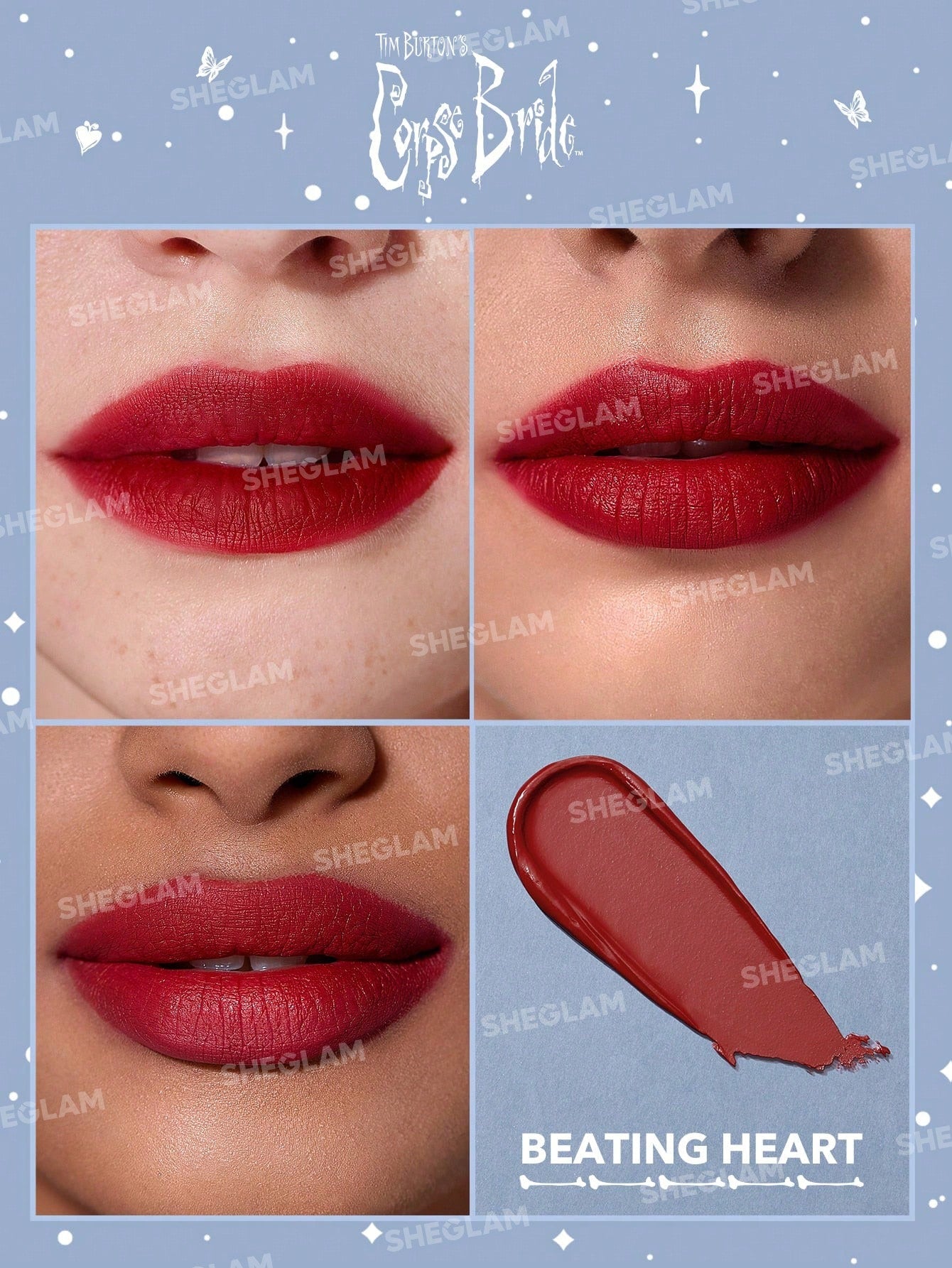 SHEGLAM | Corpse Bride Everlasting Love Liquid Lipstick-Beating Heart Gothic Liquid Lipstick