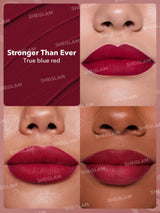 SHEGLAM Dynamatte Boom Long Lasting Matte Lipstick-Stronger than Ever 20 Colors Creamy Matte Waterproof Lipstick Amazing Non-Stick Cup Transfer-Proof Lipstick Black Friday Sale Gift Red Lipstick
