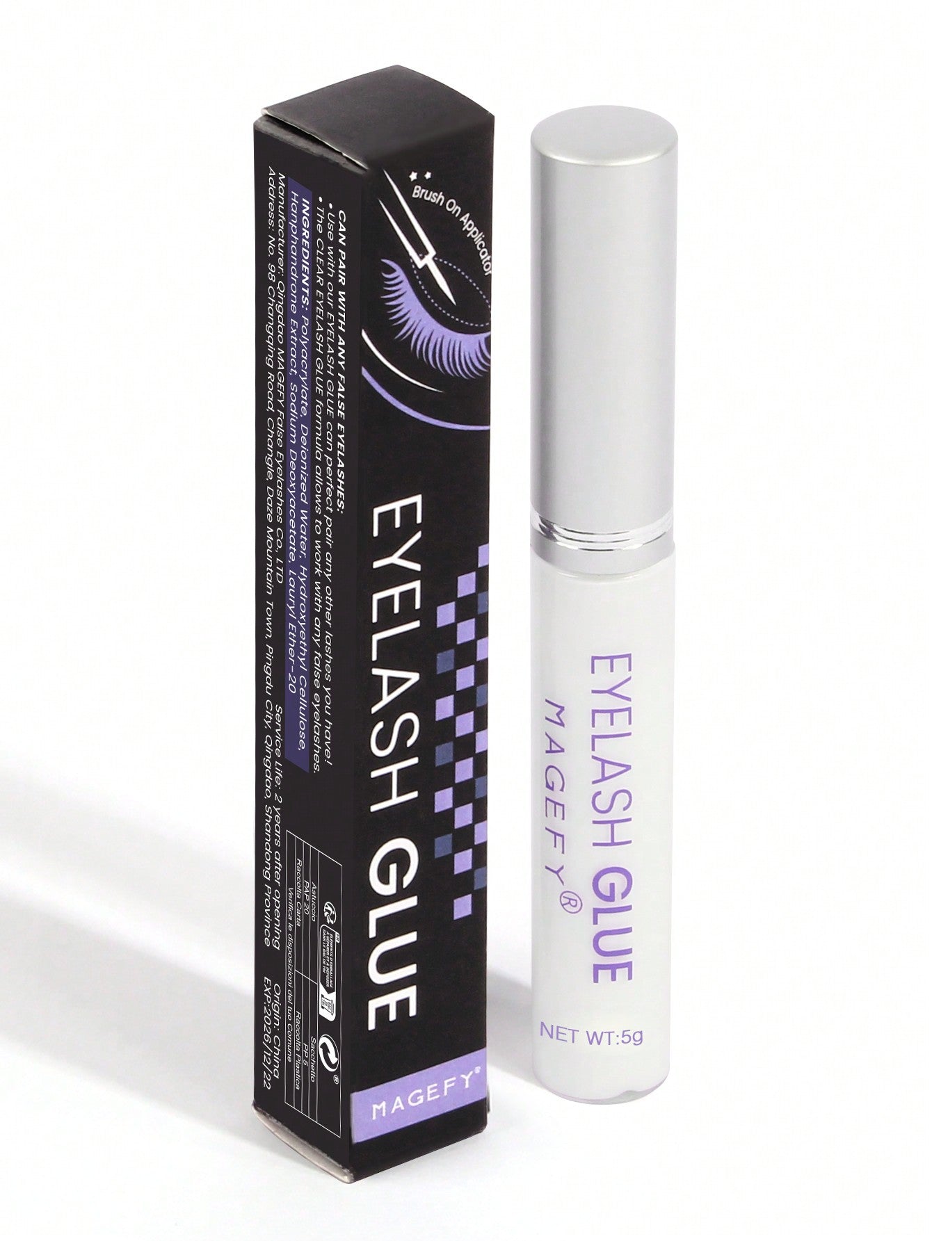 MAGEFY 1Pc Eyelash Glue,Naturally Invisible after Drying,Stick Firmly for Everyday Use for Eyelashes, Travel Essentials