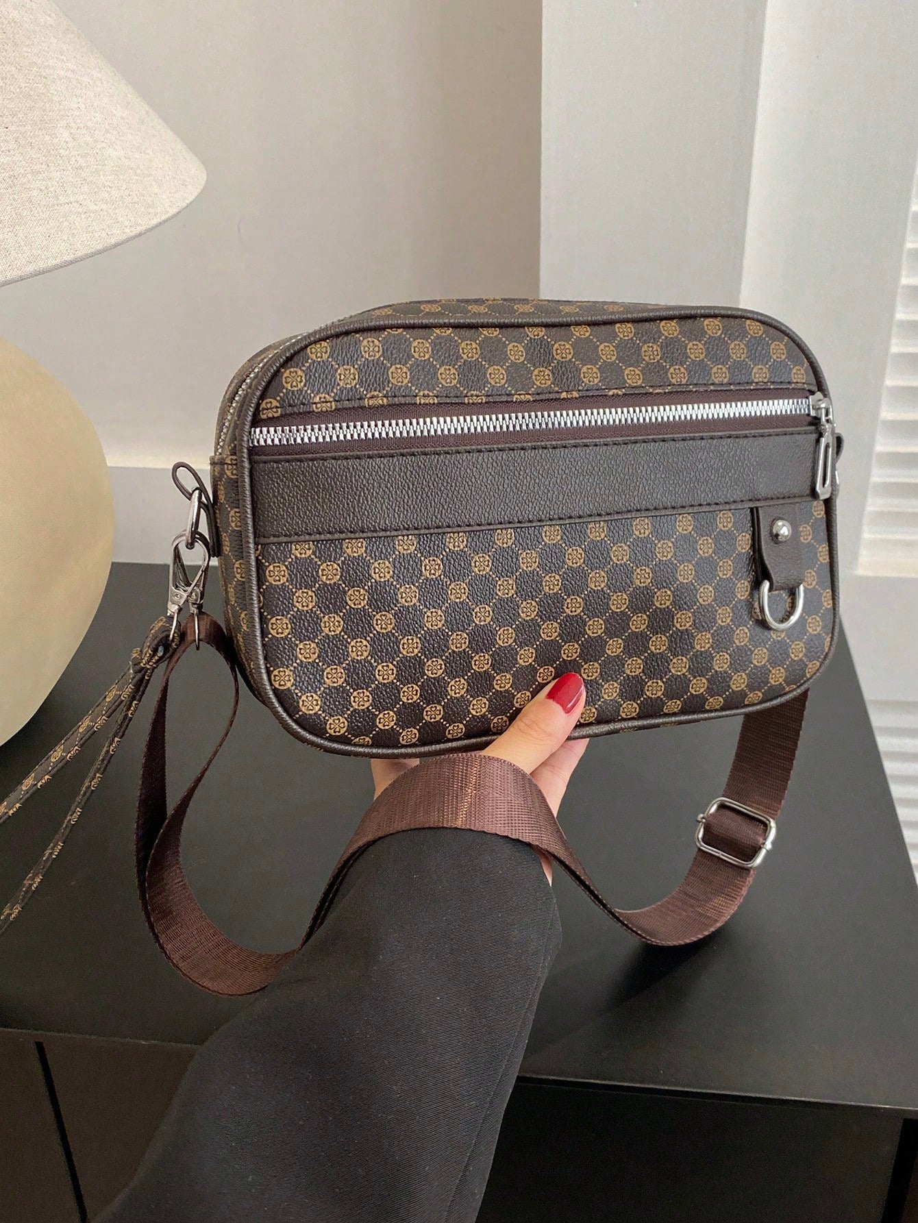 Fashionable Printed Pu Shoulder Bag, Large Capacity Tote Bag for Women
