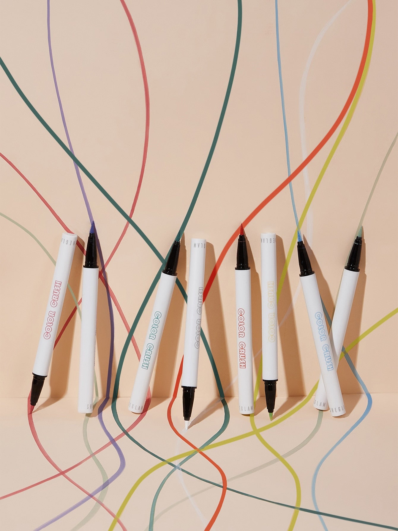 SHEGLAM Color Crush Liquid Eyeliner-Call Your Mom 7 Colors Smudge-Proof High Pigment Eyeliner Pencil Sweat-Proof Long Lasting Easy to Use White Eyeliner Black Friday Winter Gifts Y2K Trending Y7K Eyeliner