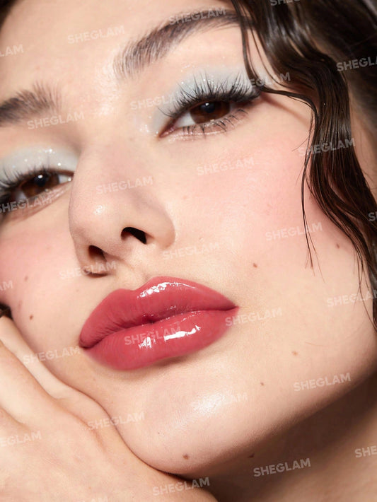 SHEGLAM Pout-Perfect Shine Lip Plumper-First Crush Moisturizing Plumping Solid Lip Gloss Non-Stick Nourishing Lip Plumping Serum Coconut Oil Lipstick Lip Cosmetics Summer Vibe Lip Plumper