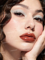 SHEGLAM Pout-Perfect Shine Lip Plumper-Peachy Keen Moisturizing Plumping Solid Lip Gloss Non-Stick Nourishing Lip Plumping Serum Coconut Oil Lipstick Lip Cosmetics Brown Summer Lip Plumper