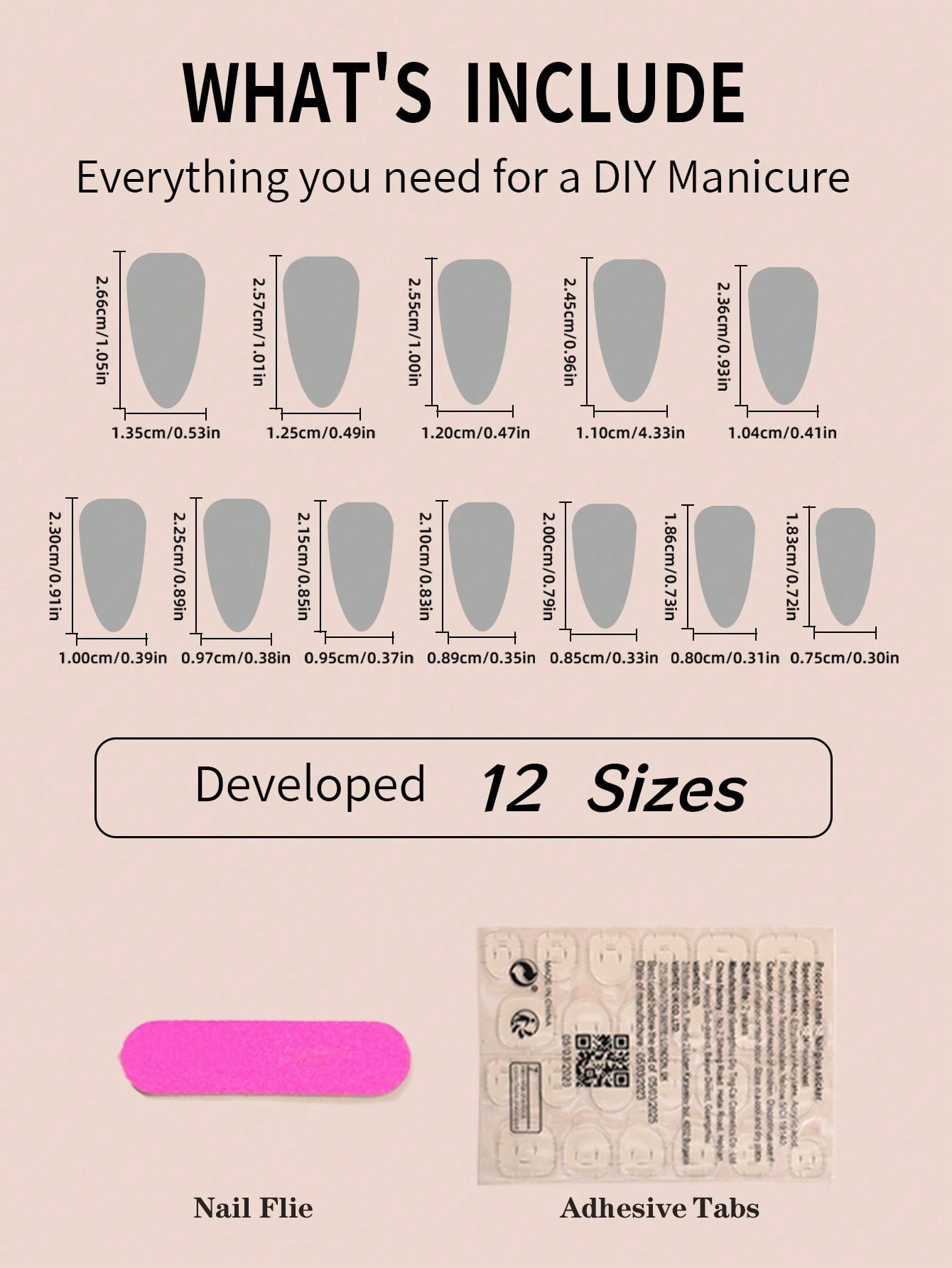 24Pcs/Set Long Almond Shaped Ombre French False Nail Tips with 1Pc Nail File and 1Pc Jelly Gel