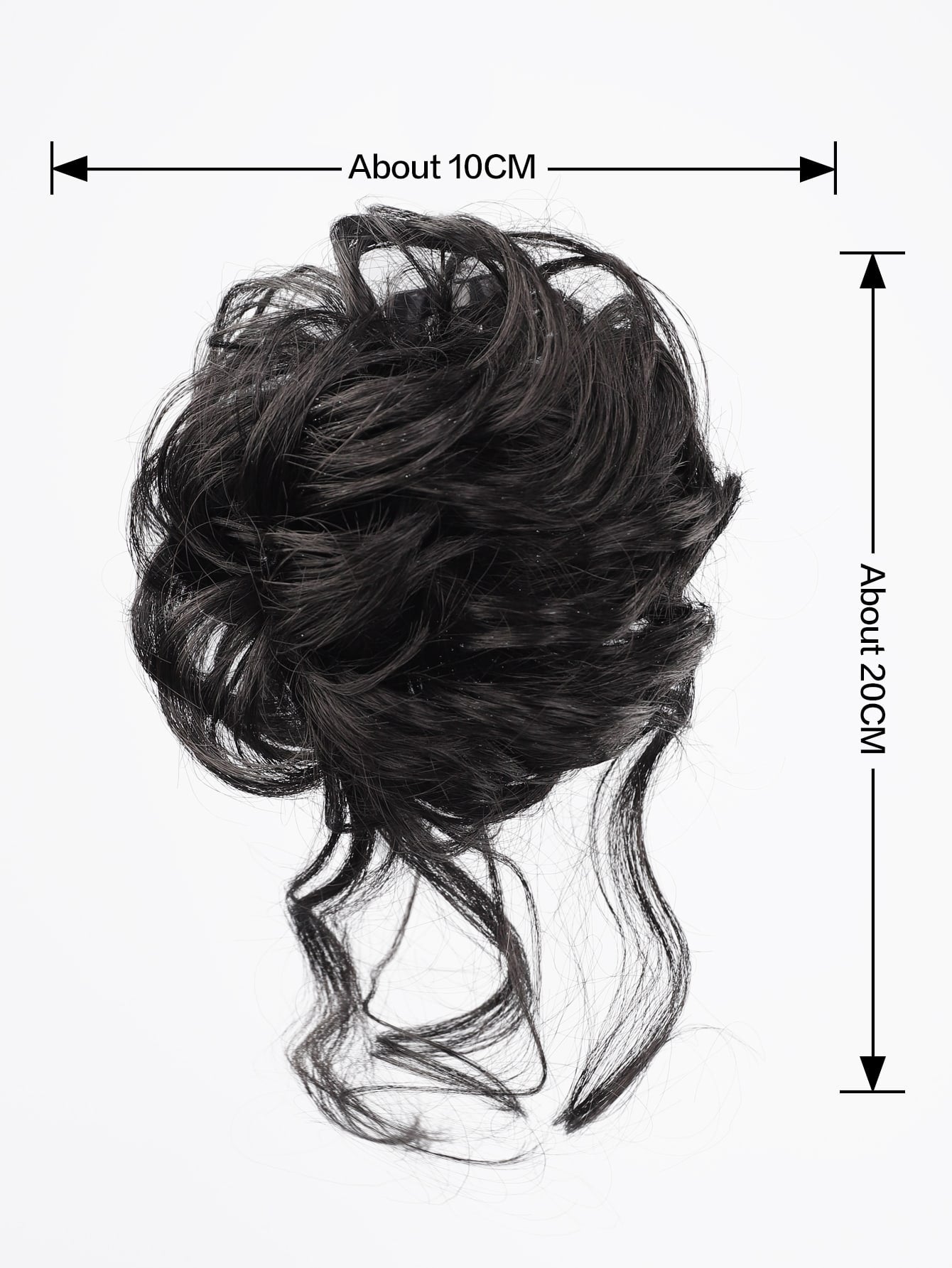 Synthetic Messy Curly Claw Hair Bun Chignon Hair Extensions Scrunchy Fake False Black Hair with Tail for Women Hairpieces