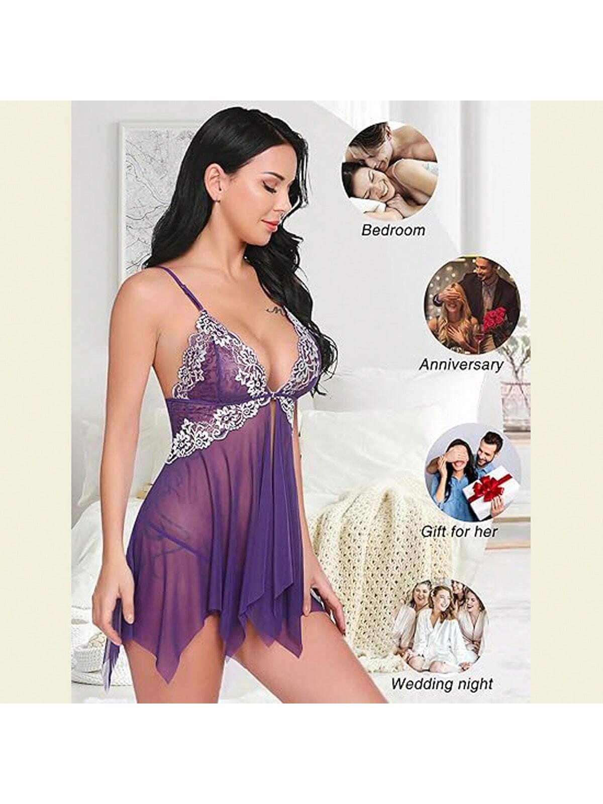 SHEIN فستان نوم شفاف