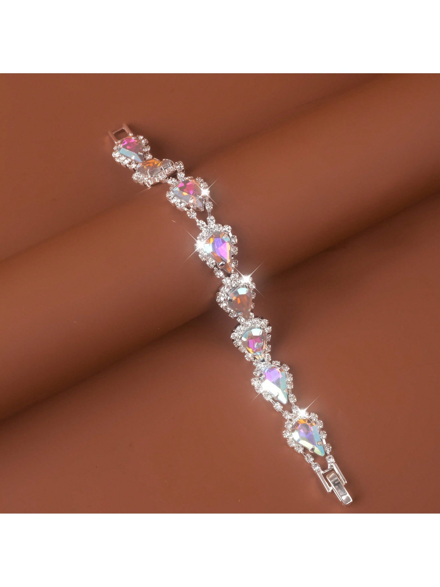 1Pc Fashionable Braided Rhinestone Bracelet for Women, Personalized and Versatile Accessory for Daily Wear and Parties