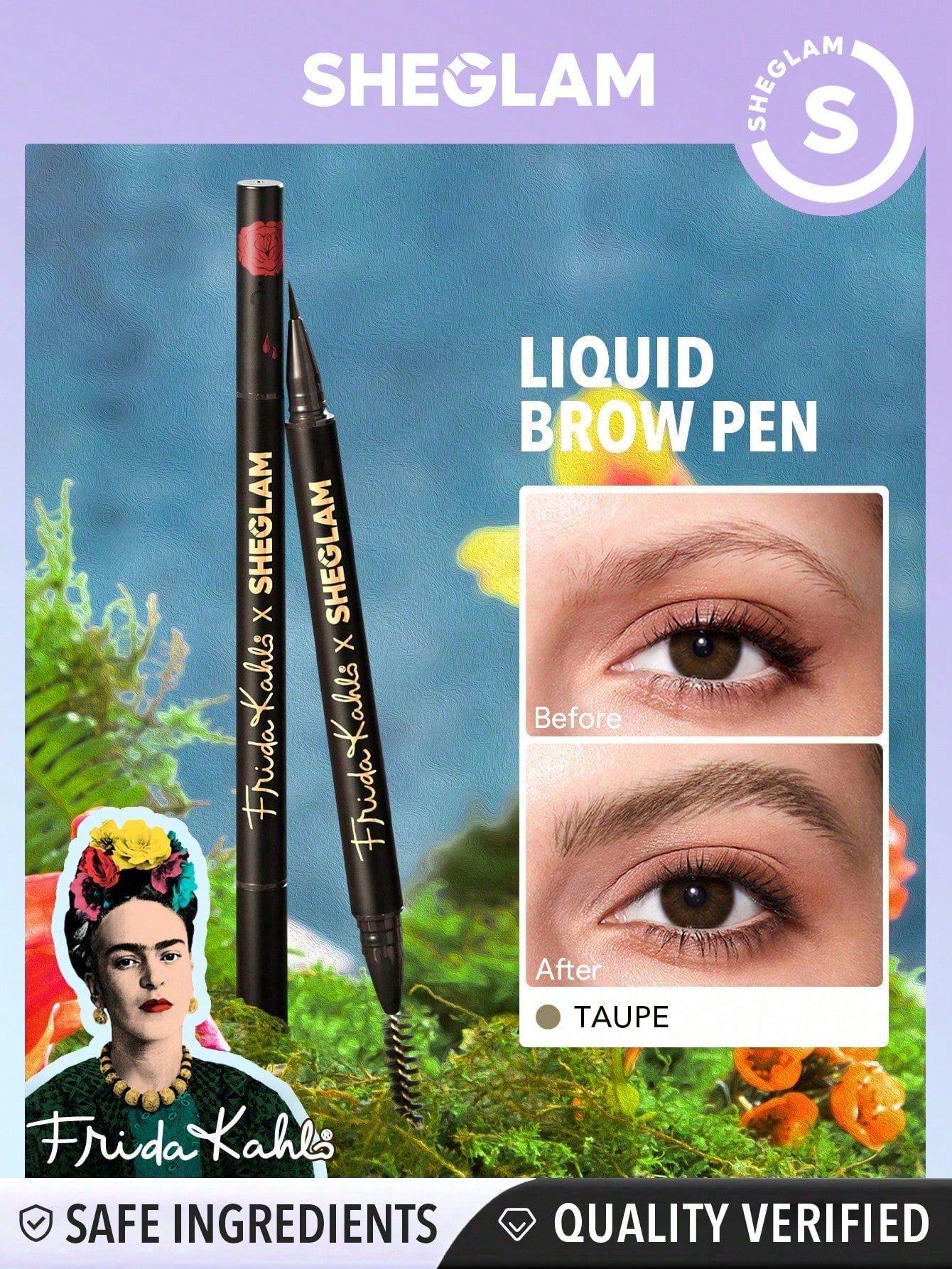 SHEGLAM X Frida Kahlo Brow Icon Liquid Brow Pen-Taupe Black Friday Sale Gift Eyebrow