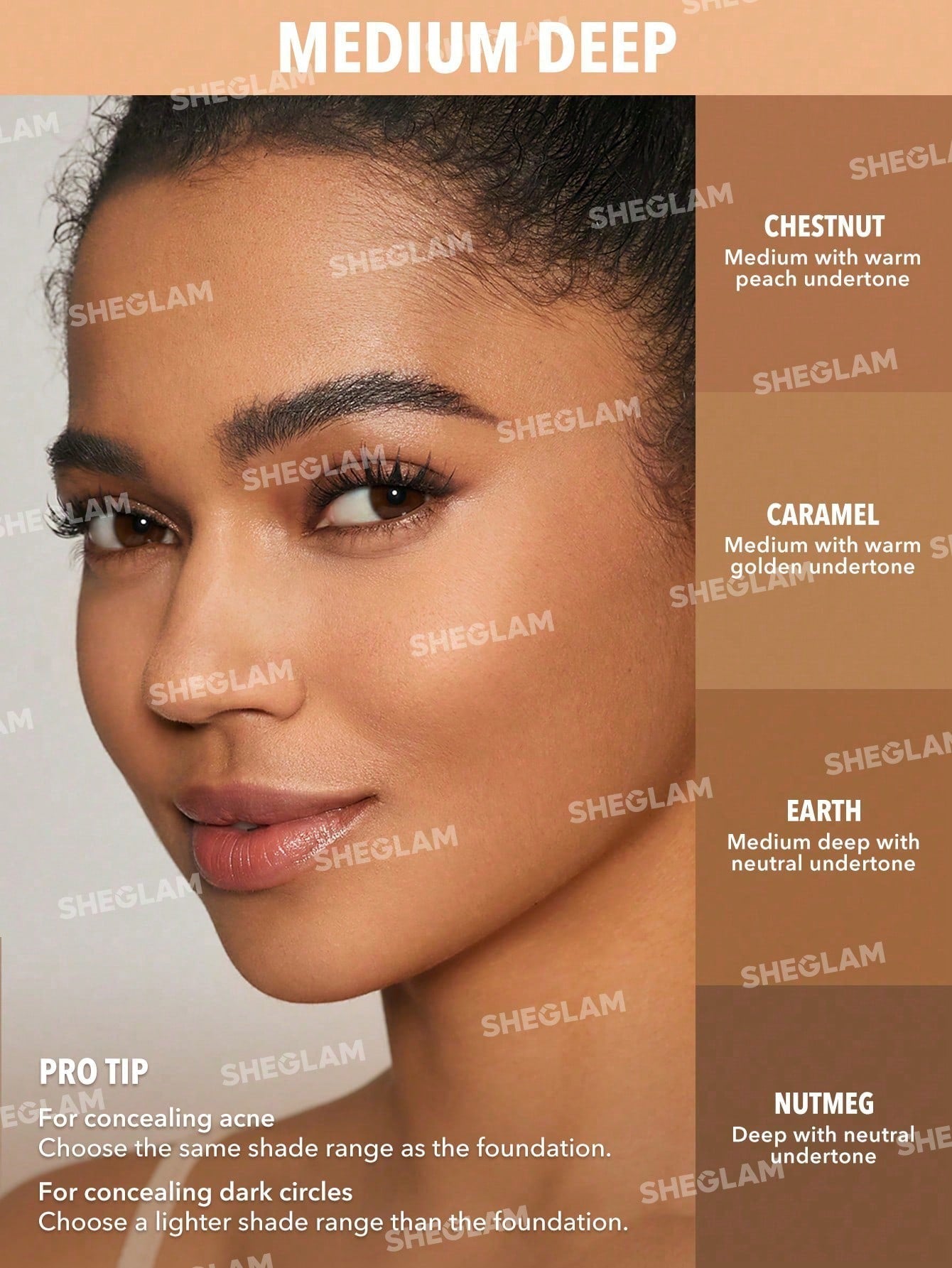 SHEGLAM Complexion Boost Concealer-Caramel Sponge-Head Applicator Matte Liquid Concealer Long Lasting Brightening Color Corrector Weightless All-Day Long Lasting Hydrating Concealer Black Friday Winter Concealer