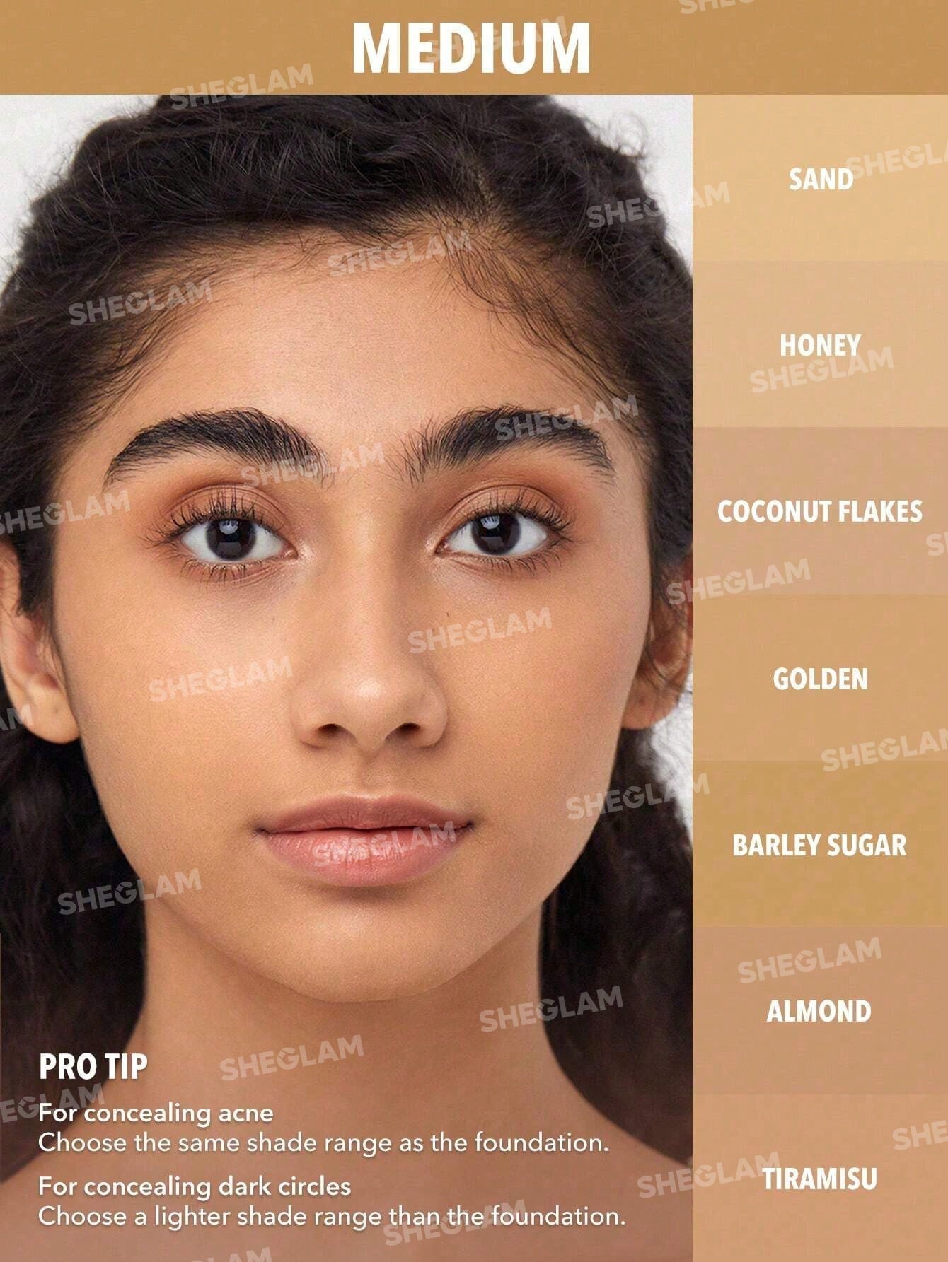 SHEGLAM like Magic 12Hr Full Coverage Concealer-Sand Matte Liquid Concealer Long Lasting Brightening Color Corrector Weightless All-Day Long Lasting Hydrating Concealer Black Friday Winter Concealer