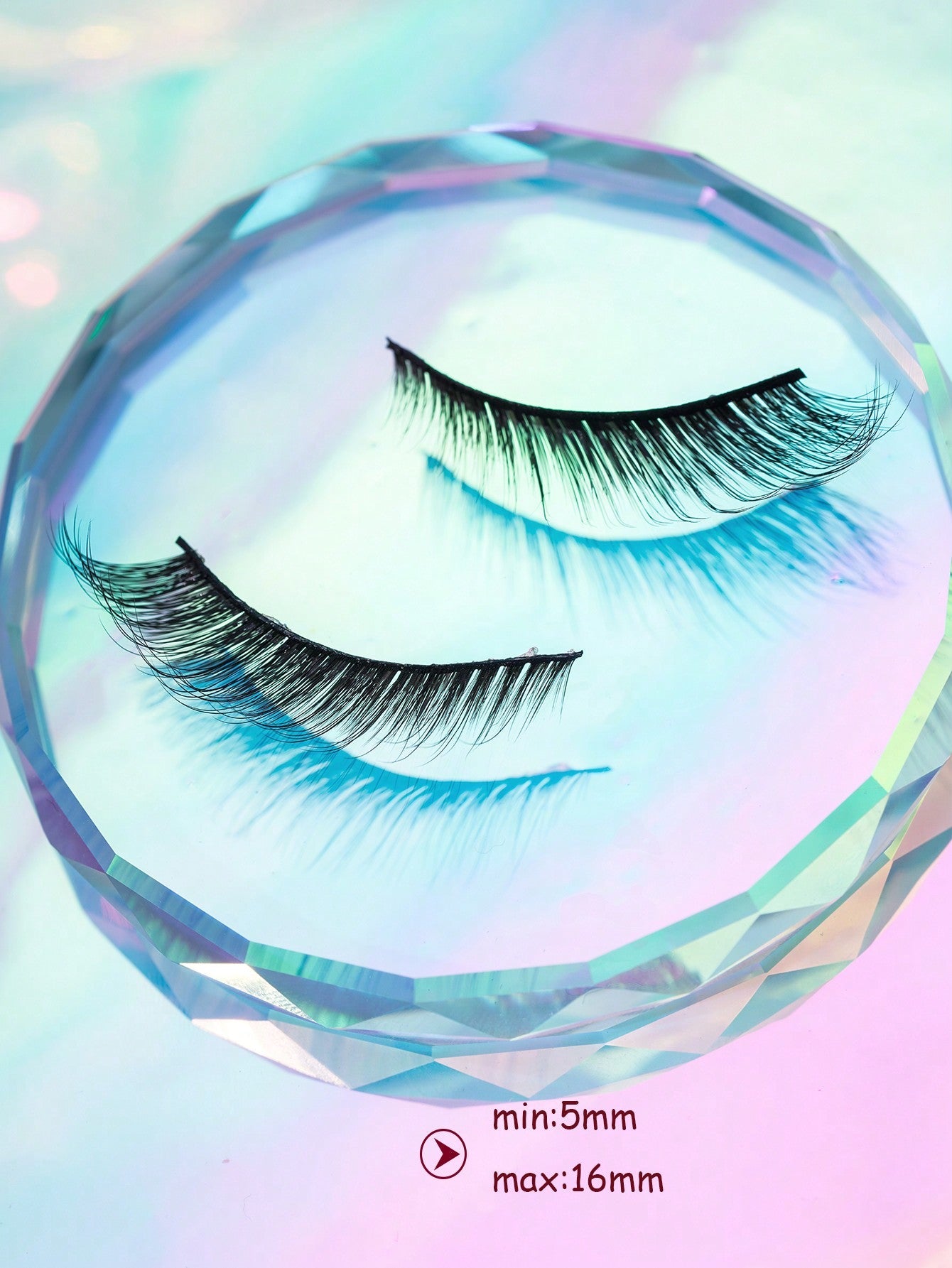 5 Pairs of Slender Long Curly Fox Eye Manga Lashes Eyetail Elongated False Eyelashes 16Mm