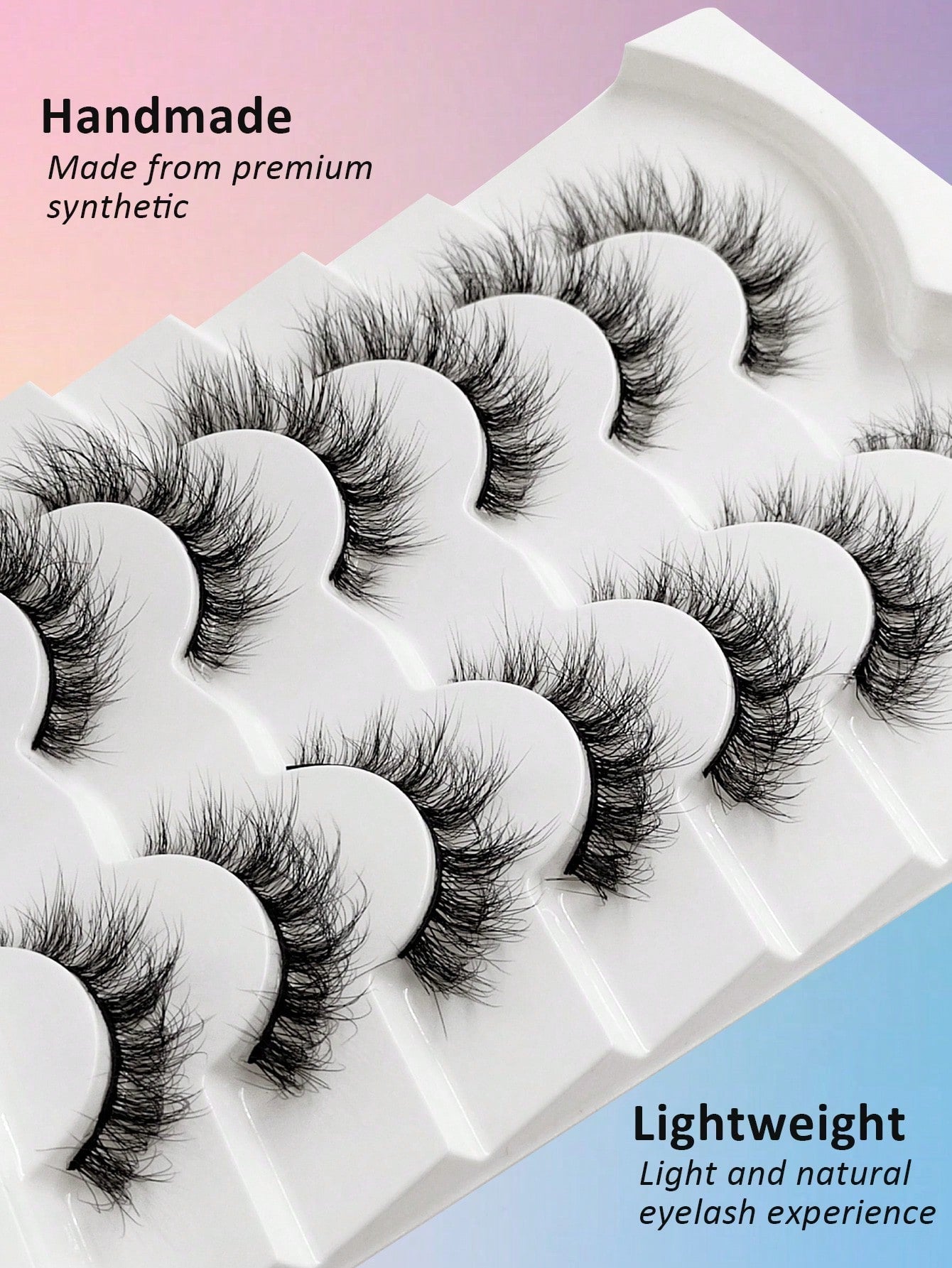 7Pairs 11Mm Natural Soft False Eyelashes