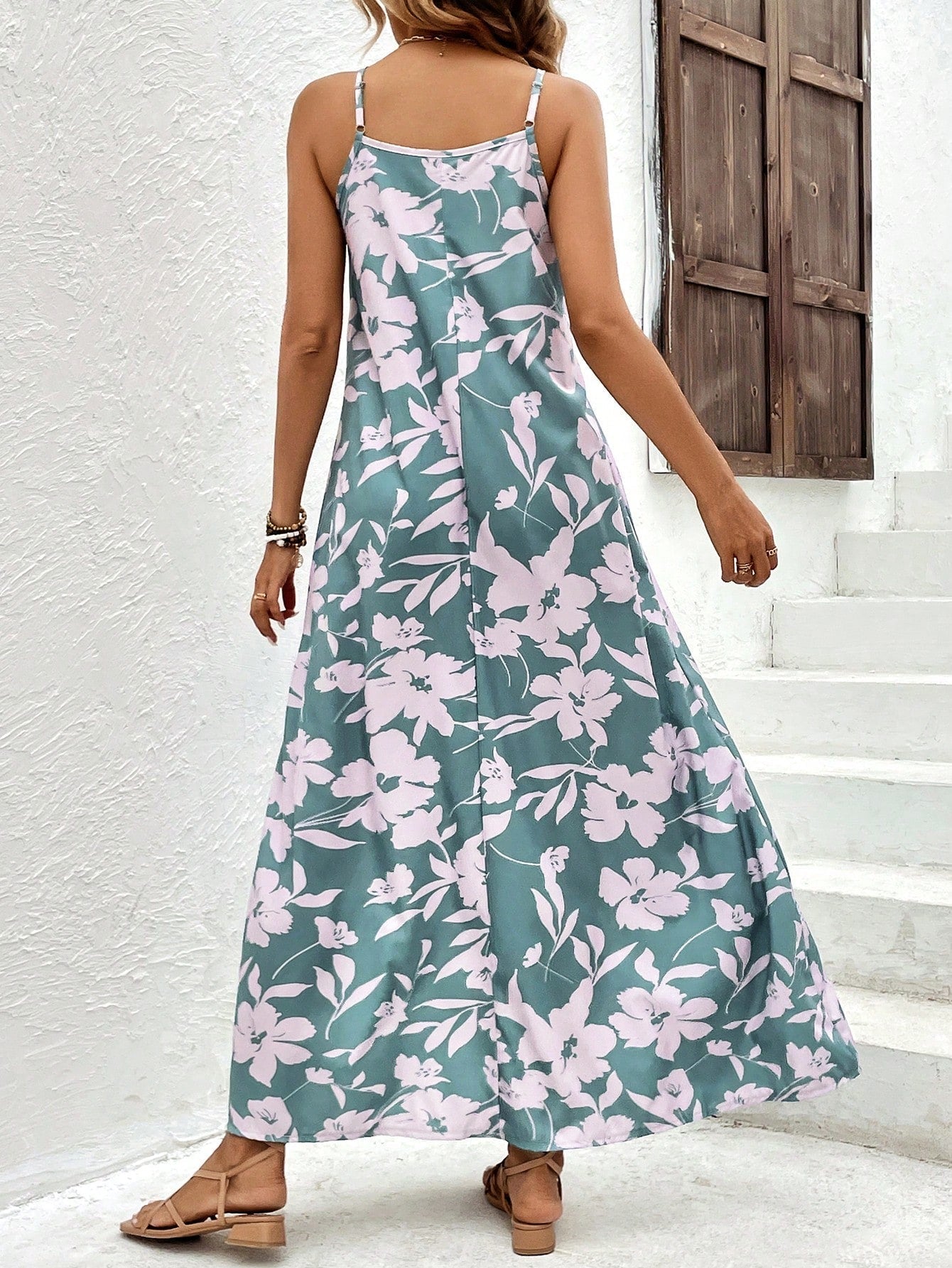SHEIN LUNE Floral Print Cami Dress