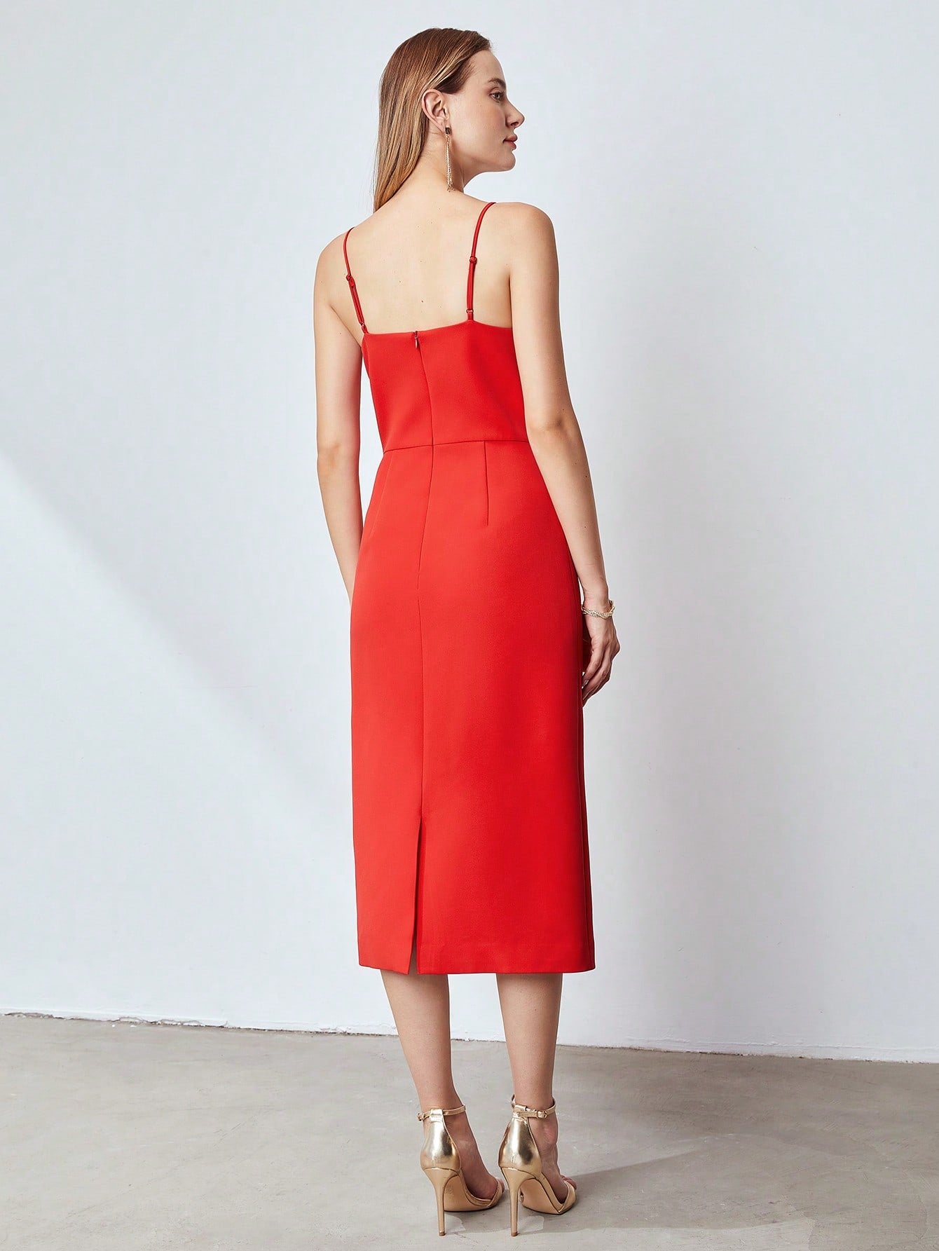 MOTF PREMIUM CONTRAST LINING CAMI DRESS