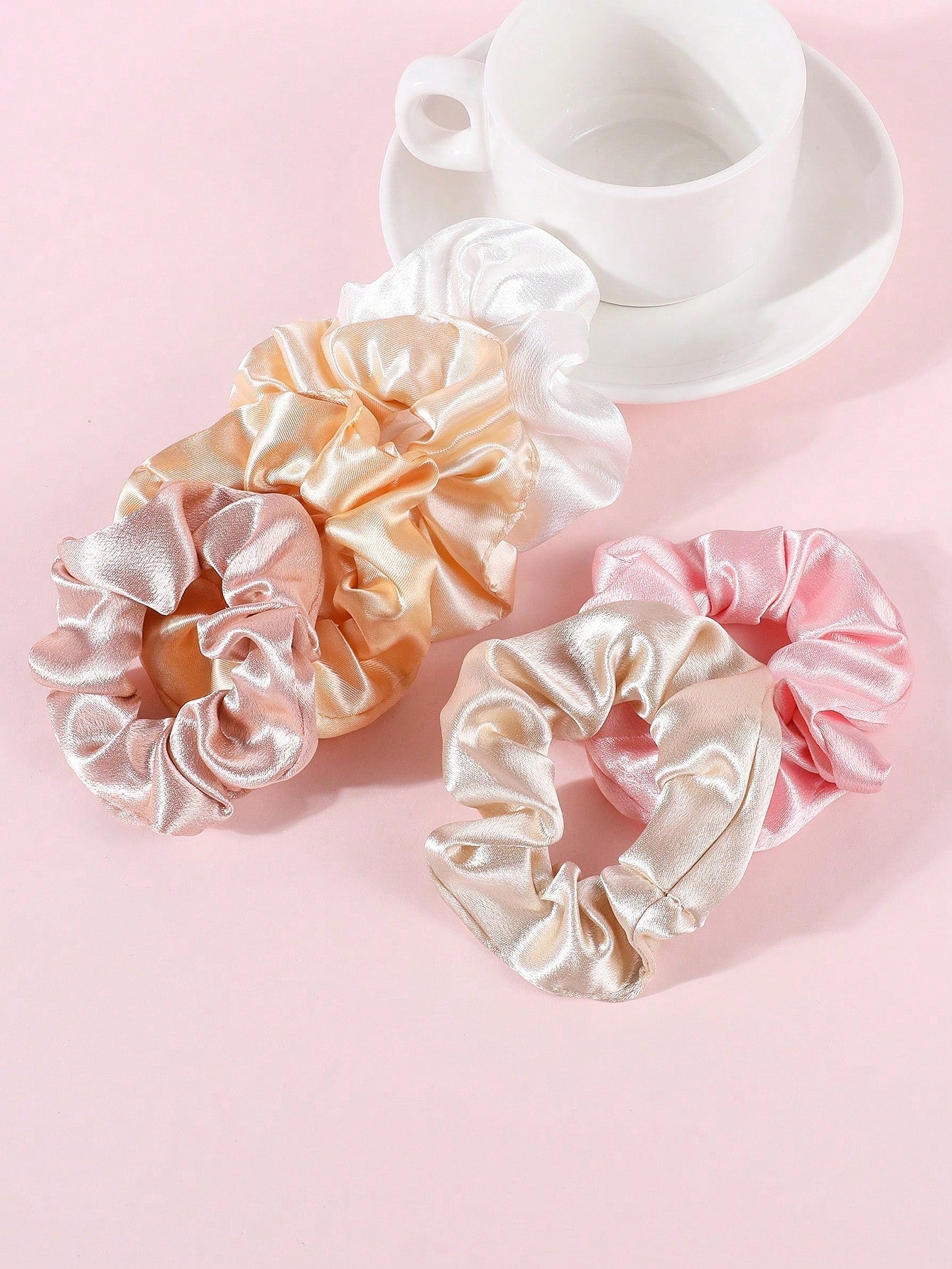 6Pcs Girls Solid Casual Scrunchie for Daily Life