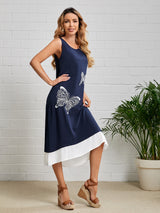EMERY ROSE Butterfly Print Tank Dress