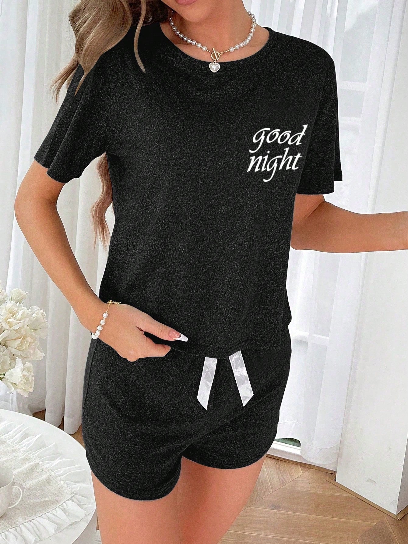 Women'S Letter Printed Pajama Set