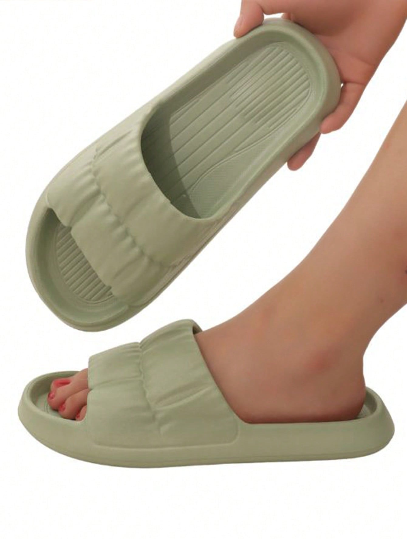 Thickened Eva Slippers for Women, Soft, Lightweight, Cartoon Couple Cute Indoor Slippers, Summer