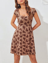 SHEIN WYWH Paisley Print Sweetheart Neck Dress