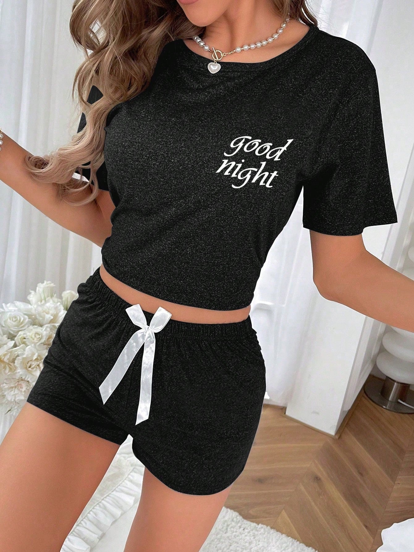 Women'S Letter Printed Pajama Set