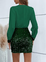 SHEIN Unity Women'S V-Neck Sparkly Dress