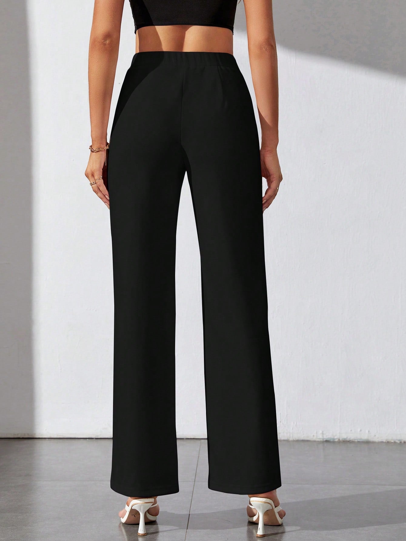 SHEIN Tall High Waist Seam Detail Pants