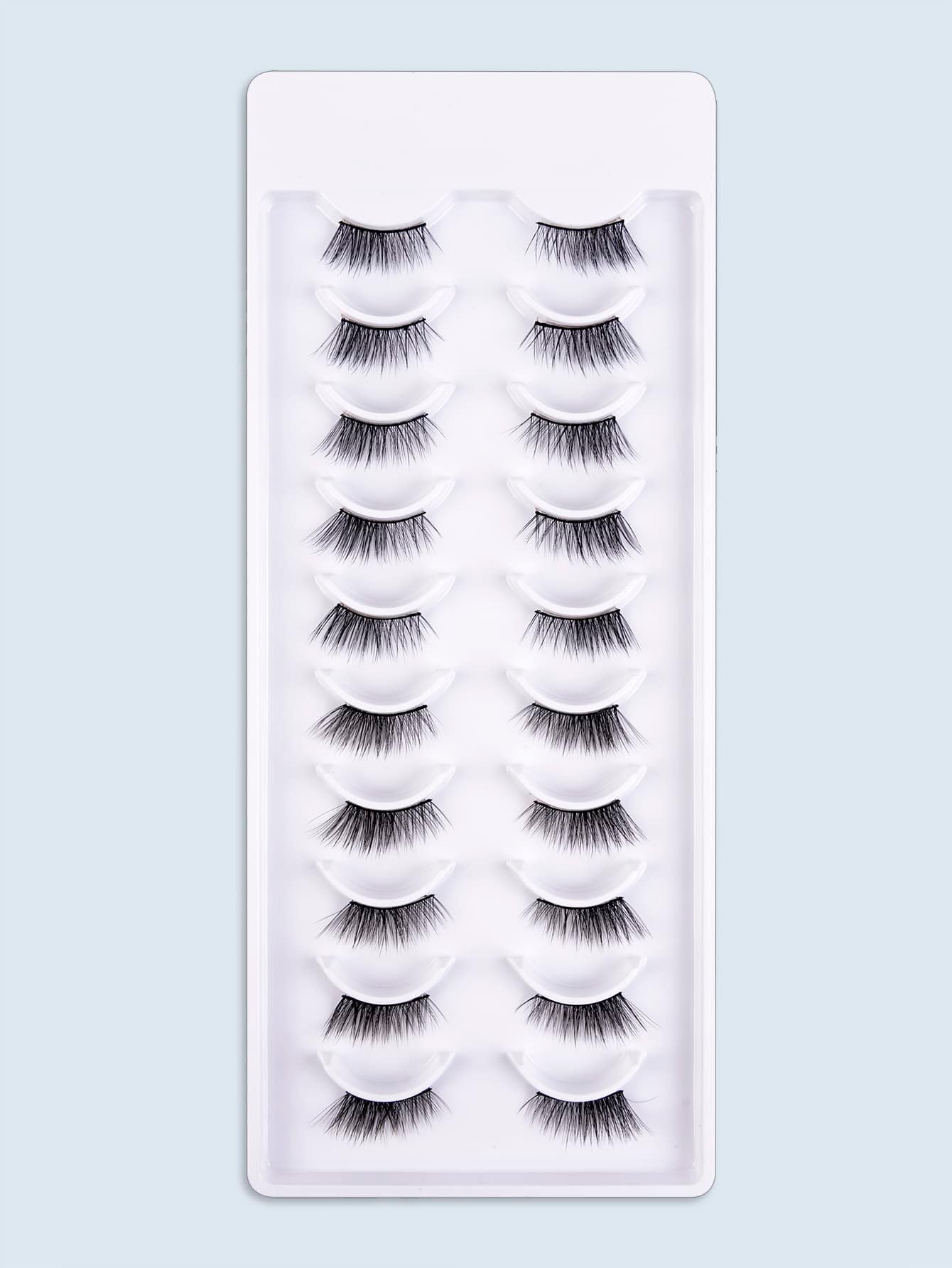 10Pairs Full False Lashes Tail Elongated Volumized Fake Eyelashes