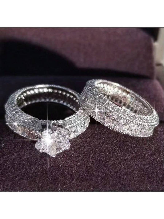 Sparkling Cubic Zirconia Stackable Ring Set
