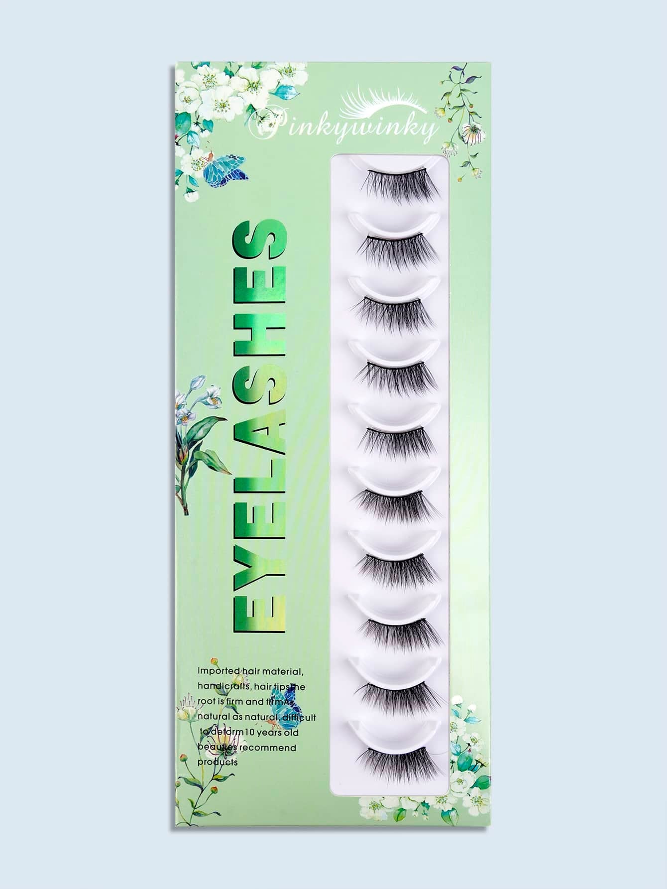 10Pairs Full False Lashes Tail Elongated Volumized Fake Eyelashes