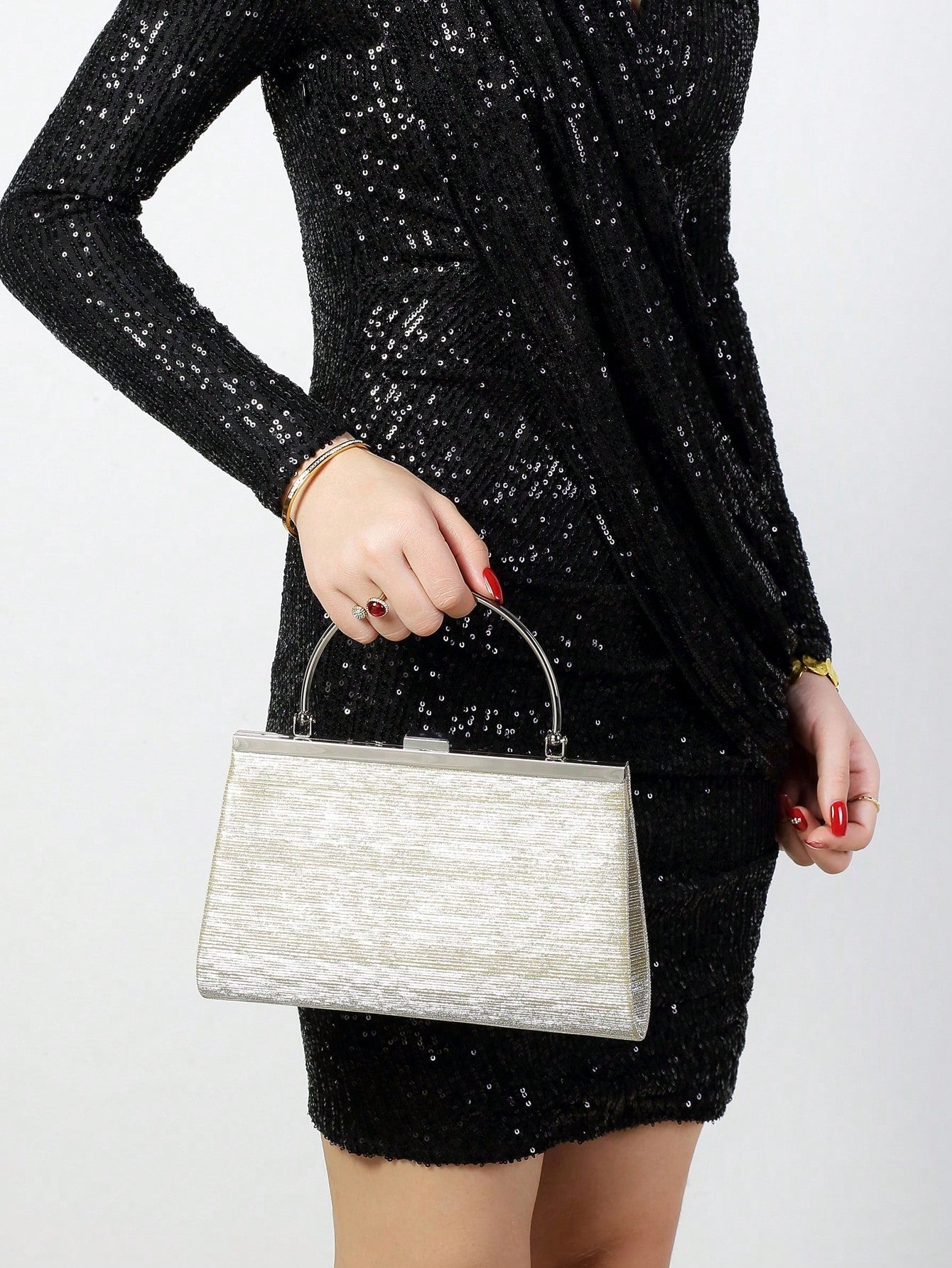 Glamorous, Elegant, Exquisite, Quiet Luxury Sequin, Stylish, Luxury, Shiny Glitter Square Bag, Perfect Bride Purse for Wedding, Prom & Party Events Evening Bag, Dinner Bag for Party Girl, Woman