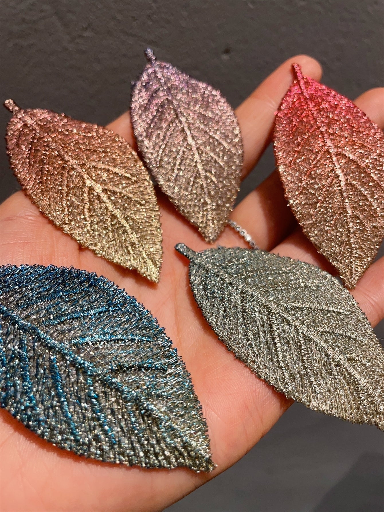 5Pcs Leaf Decor Alligator Hair Clip