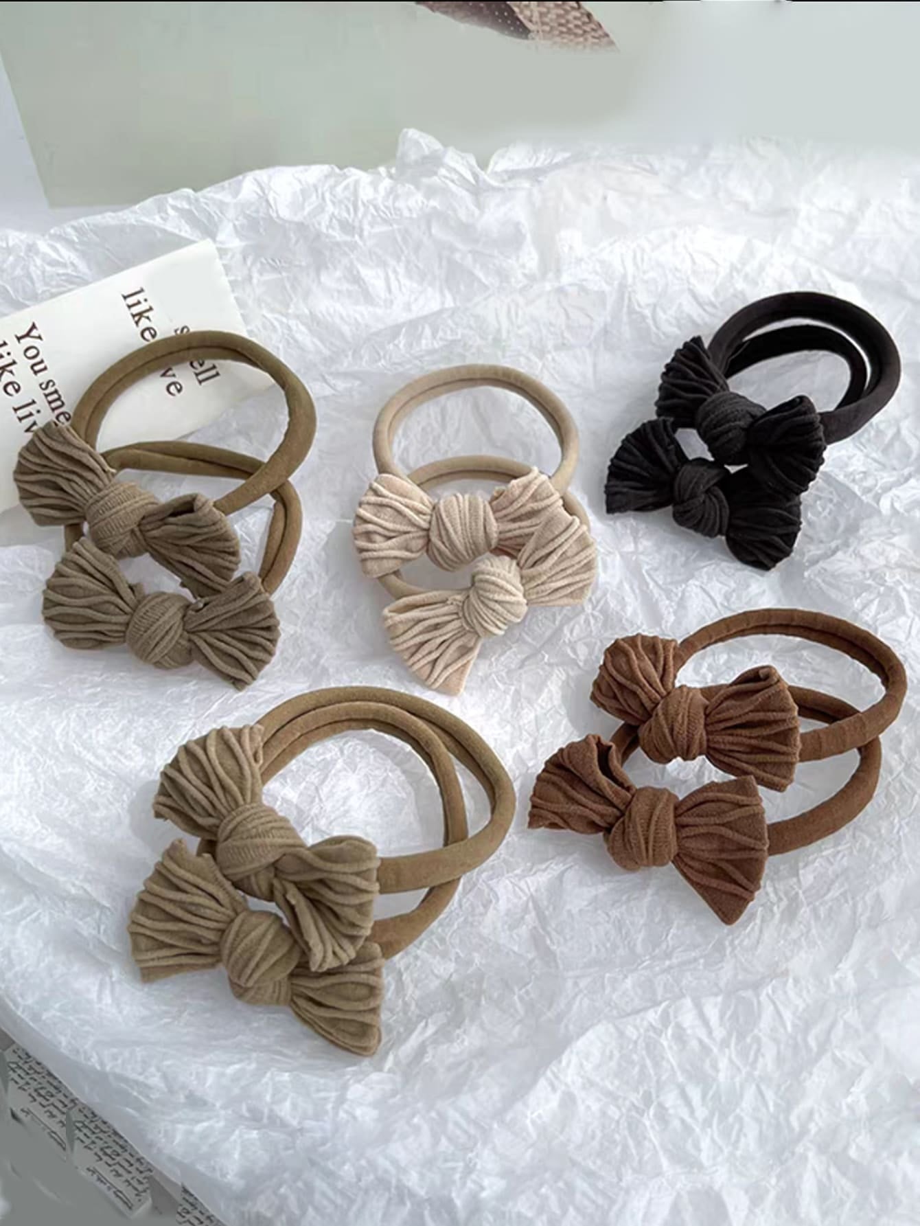 10Pcs Girls Autumn/Winter New Brown Hair Ties Suitable for Daily Use