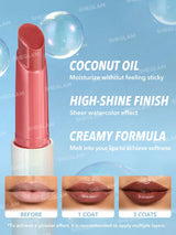 SHEGLAM Pout-Perfect Shine Lip Plumper-Hot Cocoa Moisturizing Plumping Solid Lip Gloss Non-Stick Nourishing Lip Plumping Serum Coconut Oil Lipstick Lip Cosmetics Gift Brown Lip Plumper