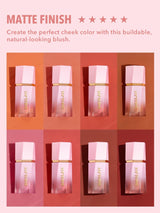 SHEGLAM Color Bloom Liquid Blush Matte Finish-Love Cake Gel Cream Blush Long Lasting Non-Fading Highly Pigmented Lightweight Long Wear Smooth Blusher Black Friday Winter Pink Brown Gifts Blush