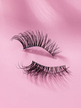 7Pairs/Set Casual Daily Wear Transparent Stem 3D Cross Design Eyelashes for Eye Enlarging, 0.5-1.3Cm